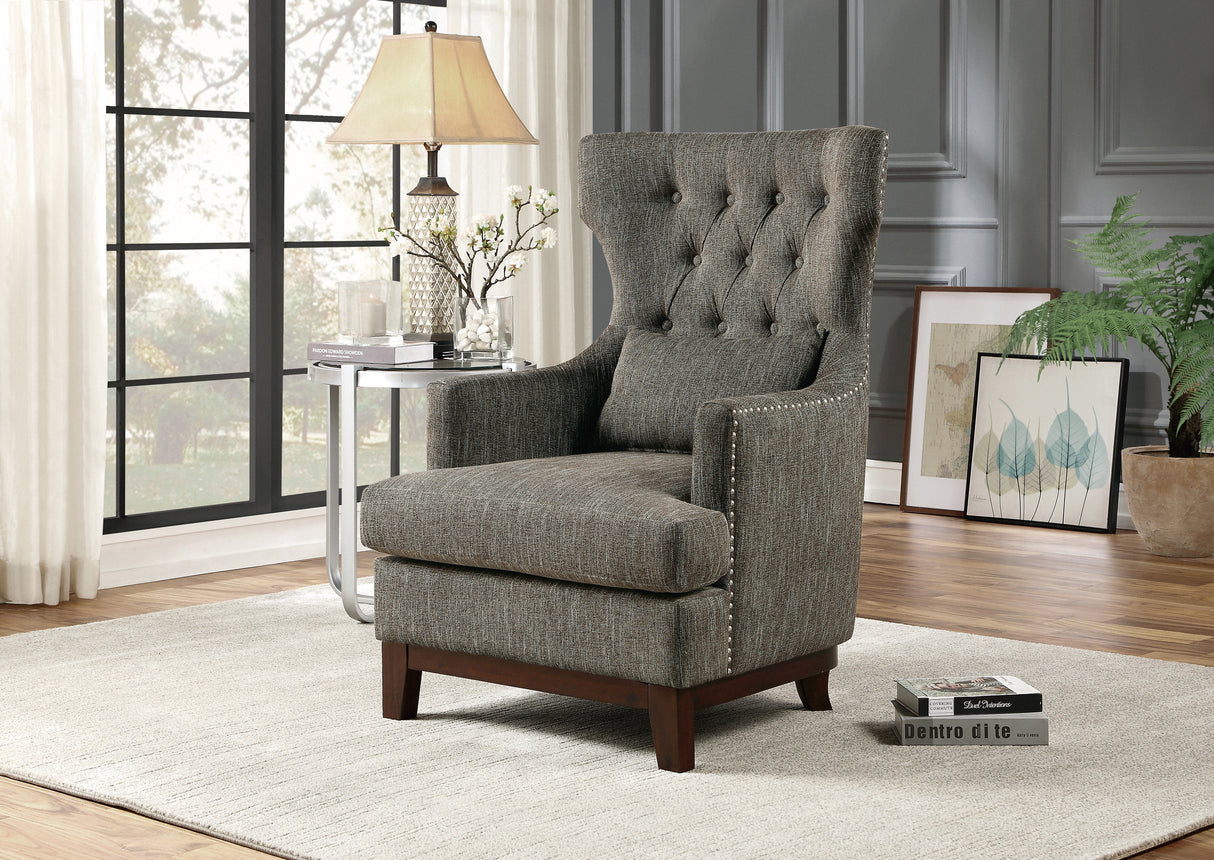 Adriano Brown-Gray Accent Chair