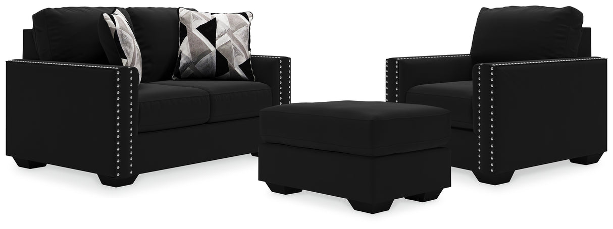 Gleston Loveseat, Chair and Ottoman