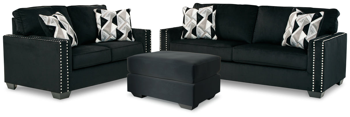 Gleston Sofa and Loveseat with Ottoman