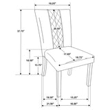 Malia Oak 5-Piece Refractory Extension Leaf Dining Table Set