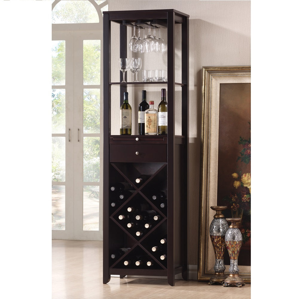 Casey Wenge Finish Wine Cabinet