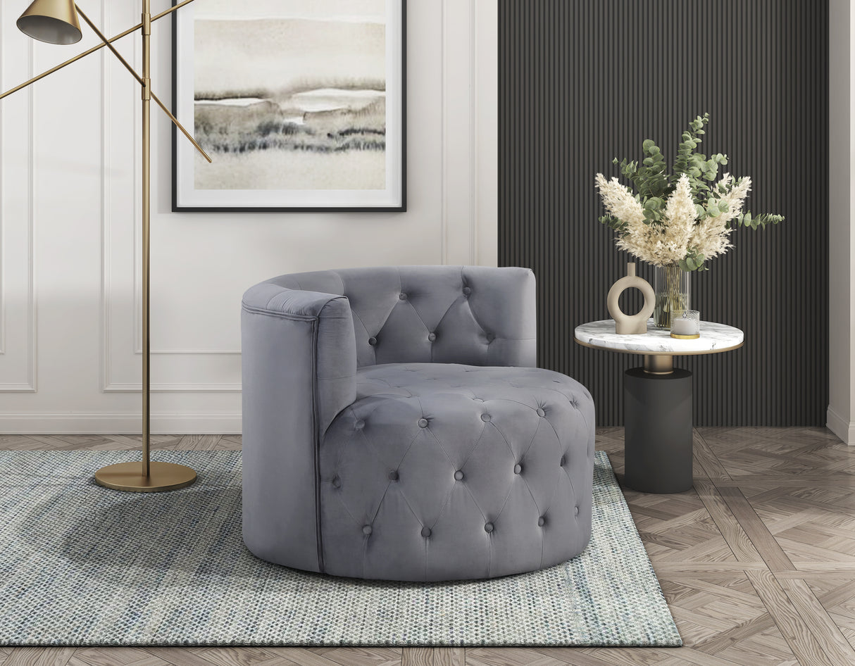 Cheswold Gray Swivel Chair