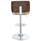 Folsom Upholstered Adjustable Bar Stool Ecru And Chrome