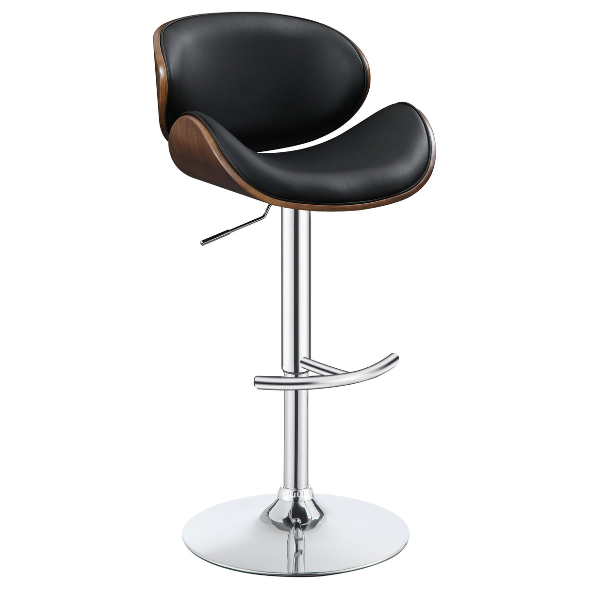 Harris Adjustable Bar Stool Black And Chrome