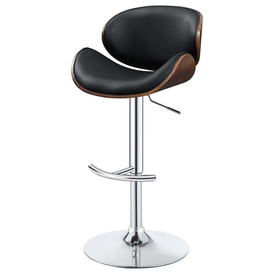 Harris Adjustable Bar Stool Black And Chrome