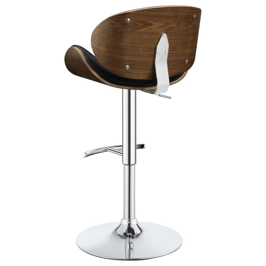 Harris Adjustable Bar Stool Black And Chrome