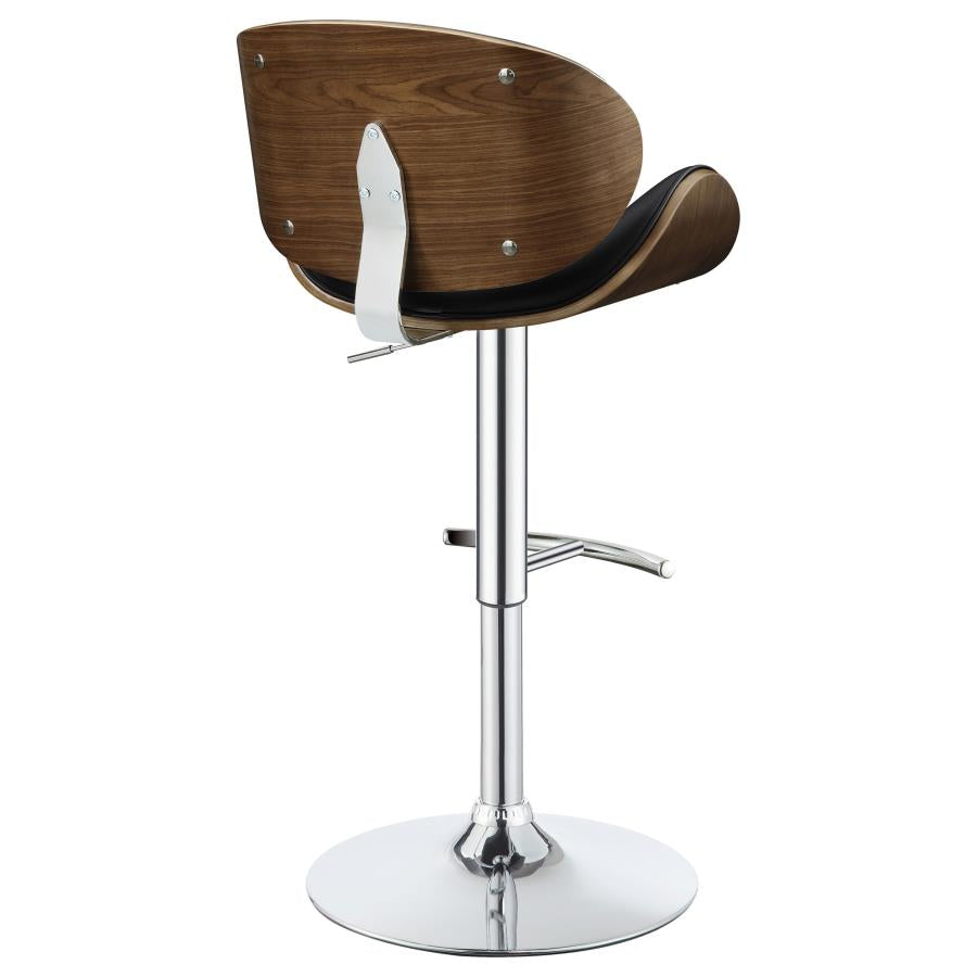 Harris Adjustable Bar Stool Black And Chrome