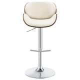 Harris Adjustable Bar Stool Ecru And Chrome