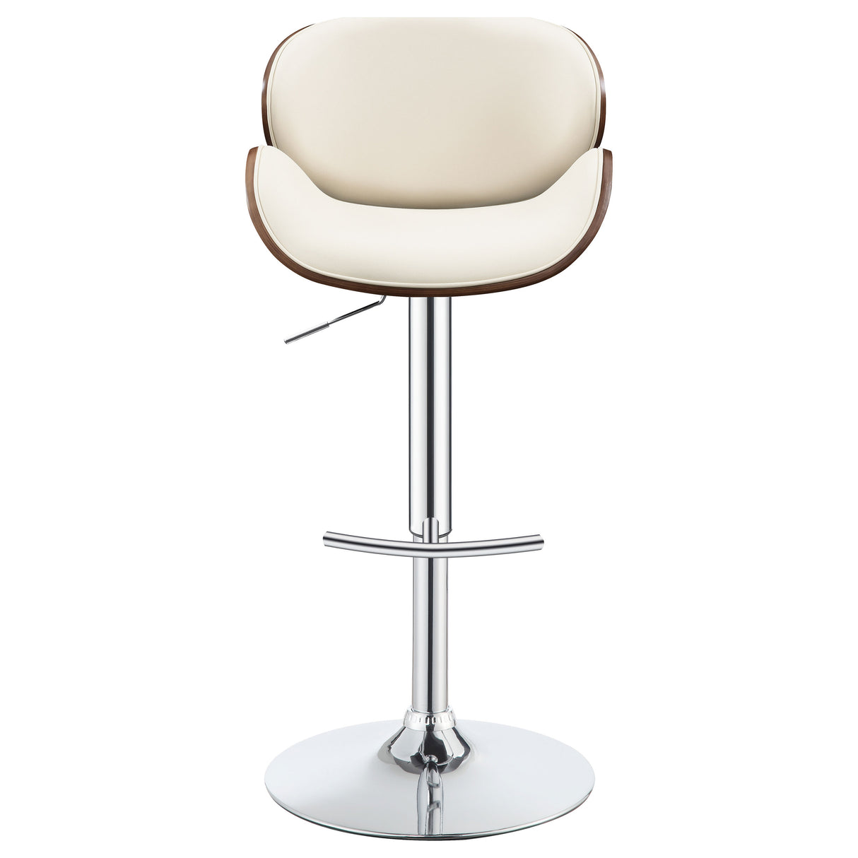 Harris Adjustable Bar Stool Ecru And Chrome