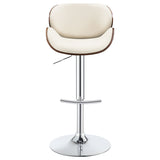 Harris Adjustable Bar Stool Ecru And Chrome