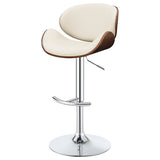 Harris Adjustable Bar Stool Ecru And Chrome