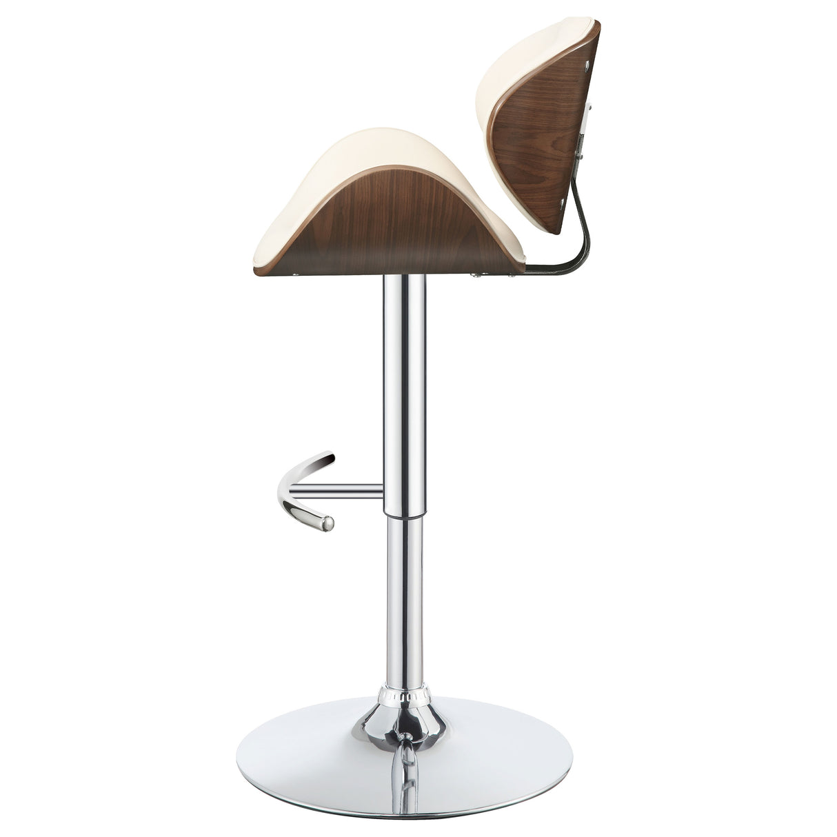 Harris Adjustable Bar Stool Ecru And Chrome