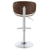 Harris Adjustable Bar Stool Ecru And Chrome