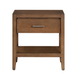 Evans Wire Brushed Light Brown Nightstand