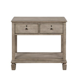 Marceline Gray Oak Nightstand