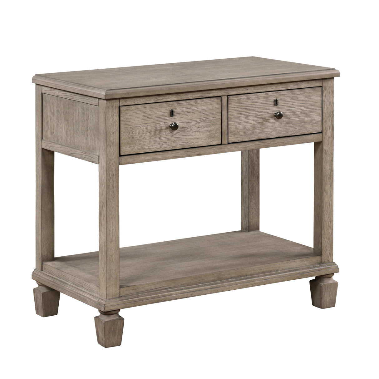 Marceline Gray Oak Nightstand