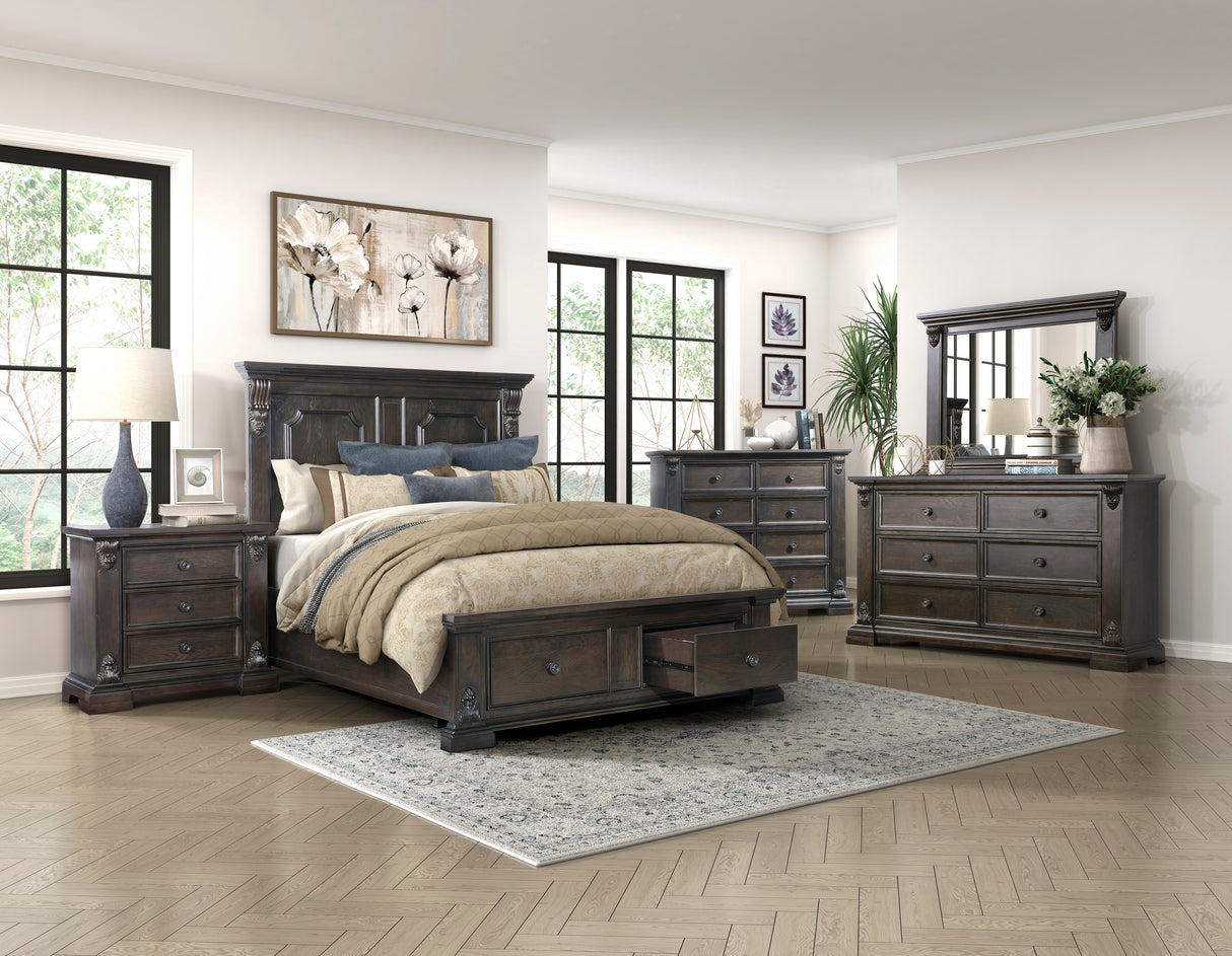 Cornwall Queen Platform Bed With Footboard Storage