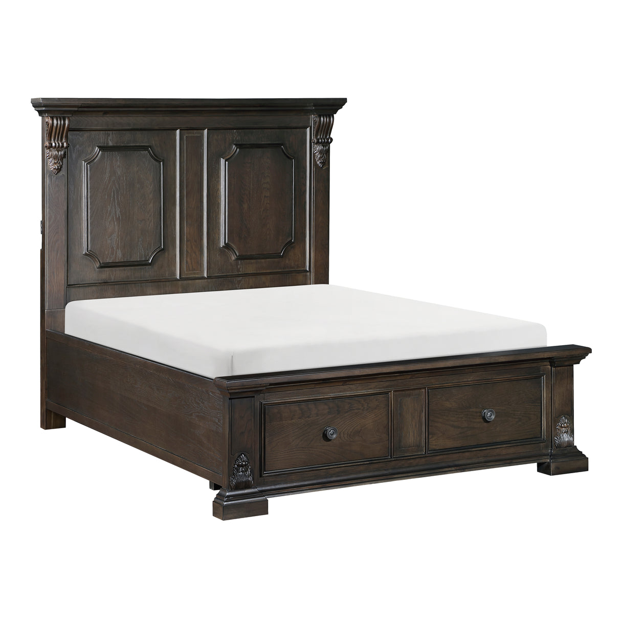 Cornwall Queen Platform Bed With Footboard Storage