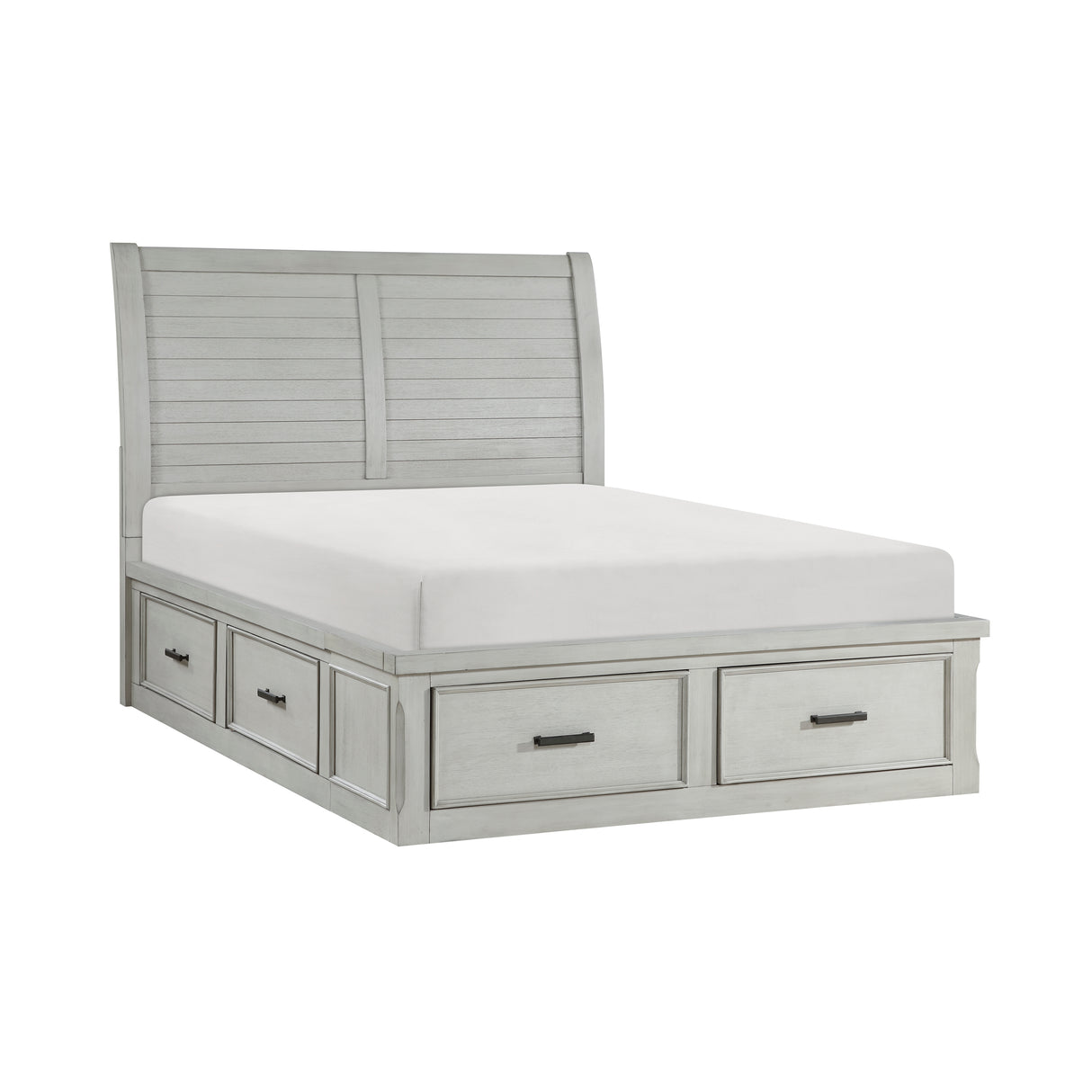 California King Platform Bed With Footboard Storage