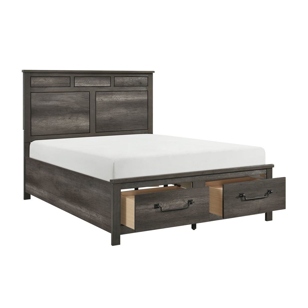 Lenior California King Platform Bed With Footboard Storage