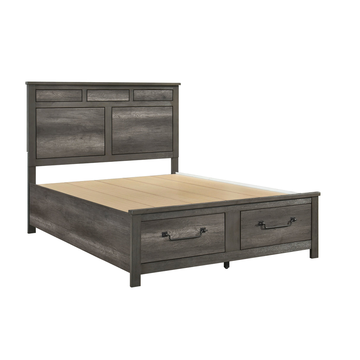 Lenior California King Platform Bed With Footboard Storage