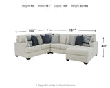 Lowder 4-Piece Sectional with Ottoman