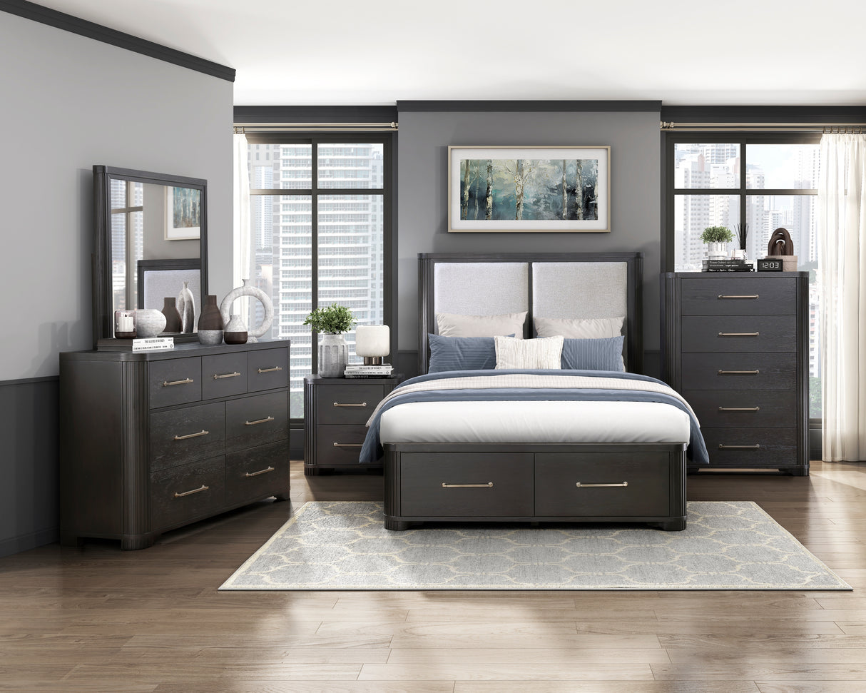 California King Platform Bed With Footboard Storage