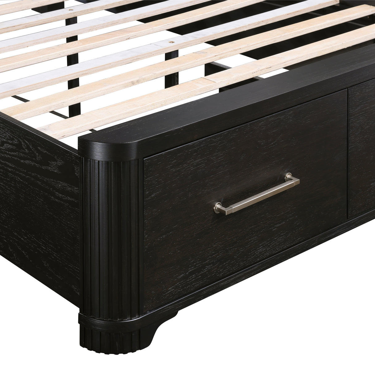 Eastern King Platform Bed With Footboard Storage