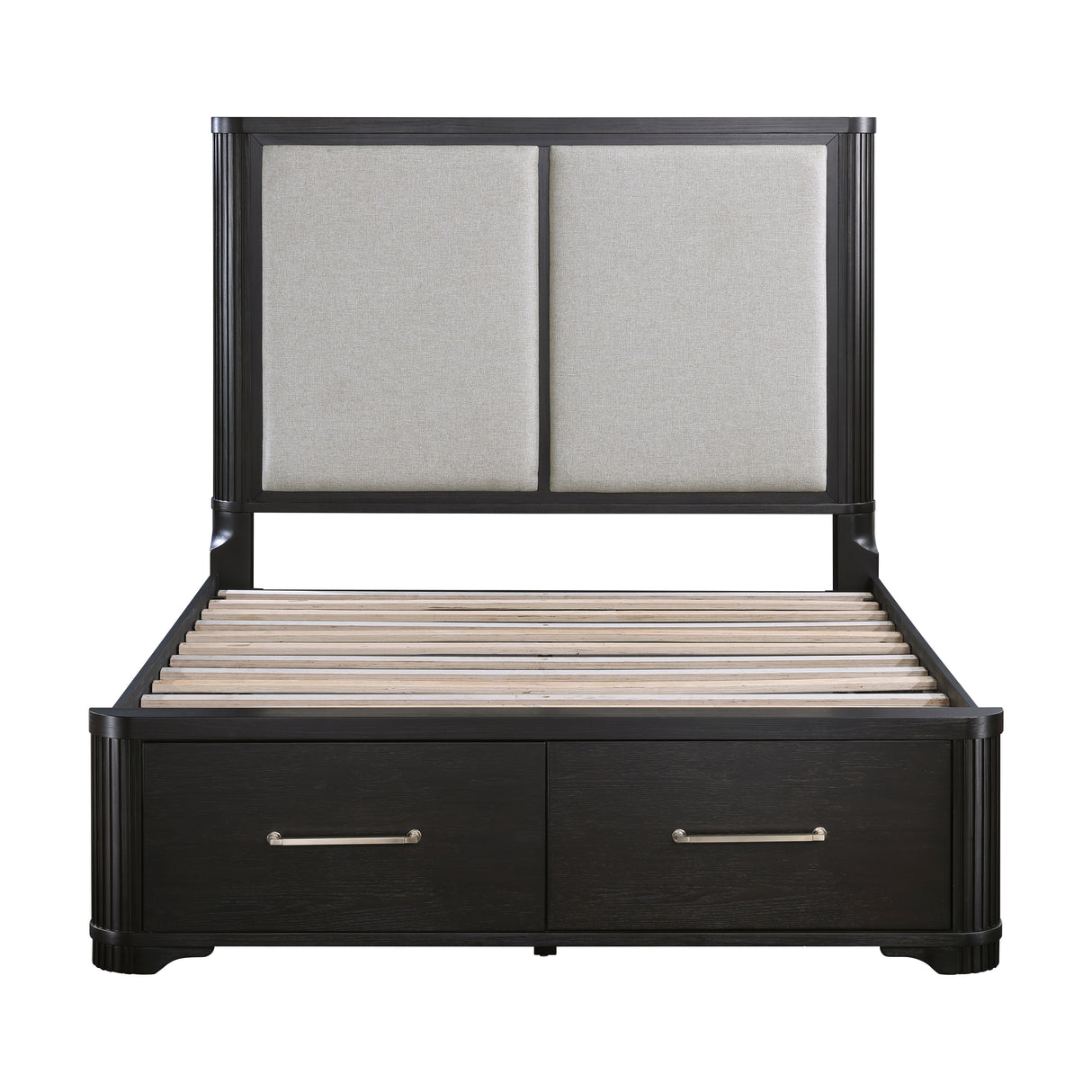 Eastern King Platform Bed With Footboard Storage