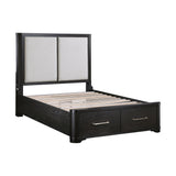 Eastern King Platform Bed With Footboard Storage