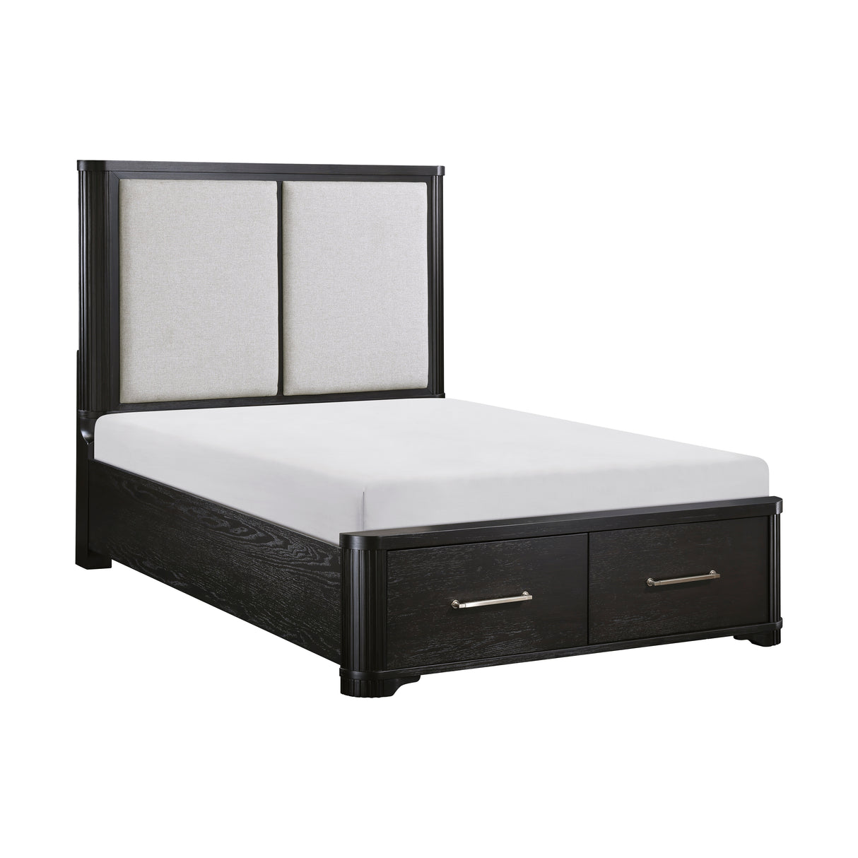 Eastern King Platform Bed With Footboard Storage