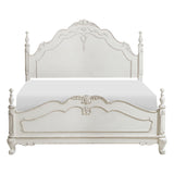 Cinderella Antique White With Gray Rub-Through Full Bed