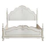 Cinderella Antique White With Gray Rub-Through Full Bed