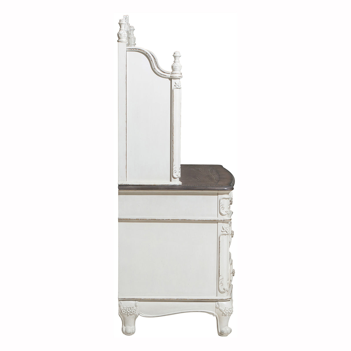 Cinderella Antique White Writing Desk