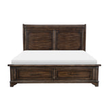 Boone Rustic Brown Queen Platform Bed With Footboard Storage