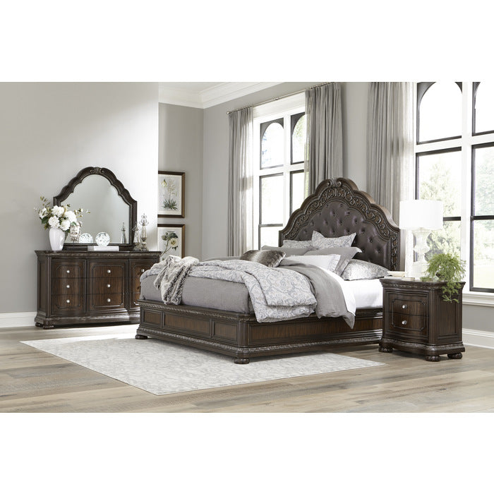 Beddington Dark Cherry Queen Bed