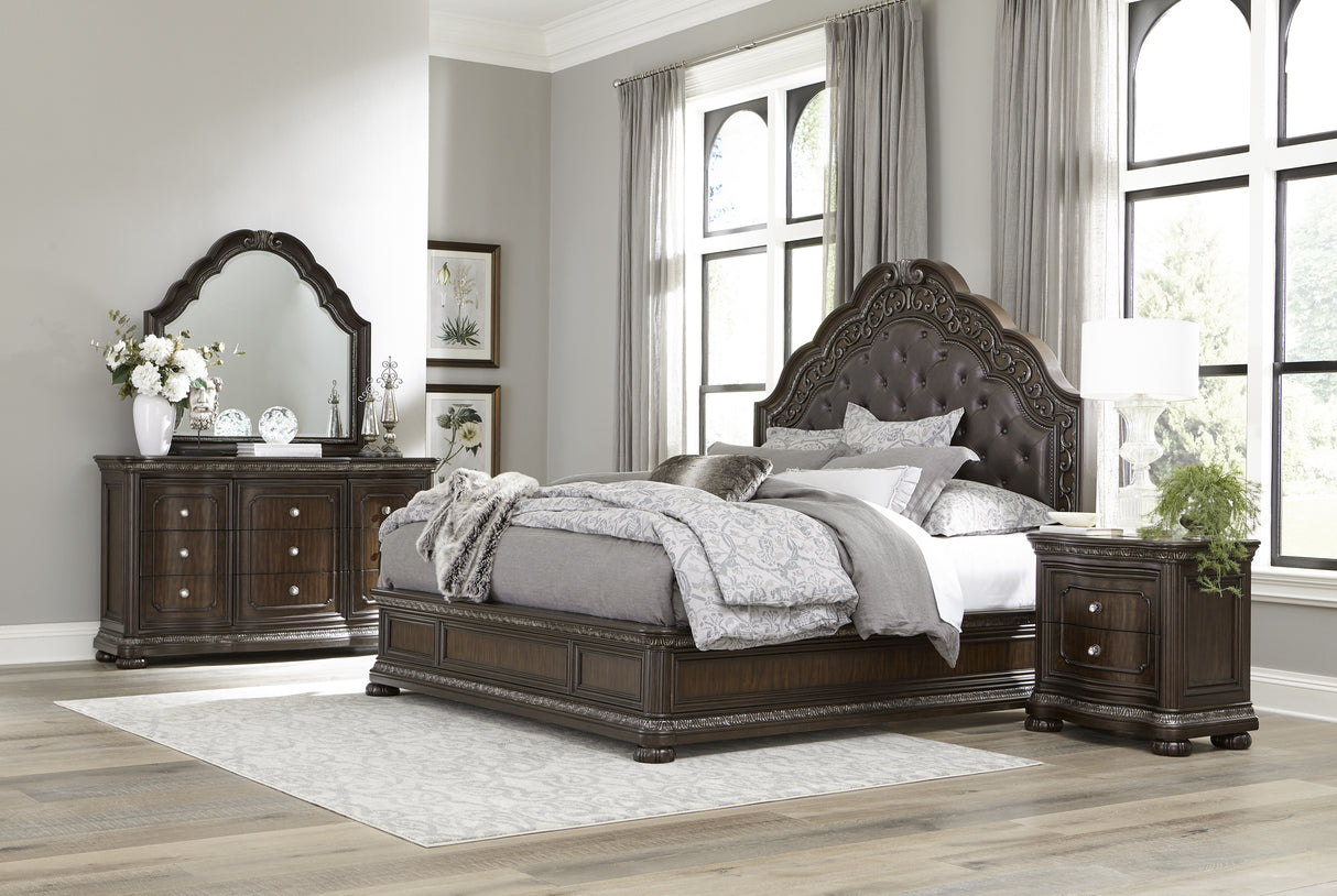 Beddington Dark Cherry Queen Bed