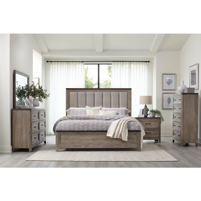 Newell Gray And Oak Eastern King Bed