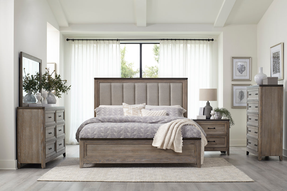 Newell Gray And Oak Eastern King Bed