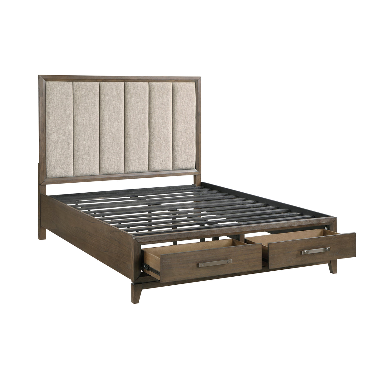 Cambridge California King Platform Bed With Footboard Storage