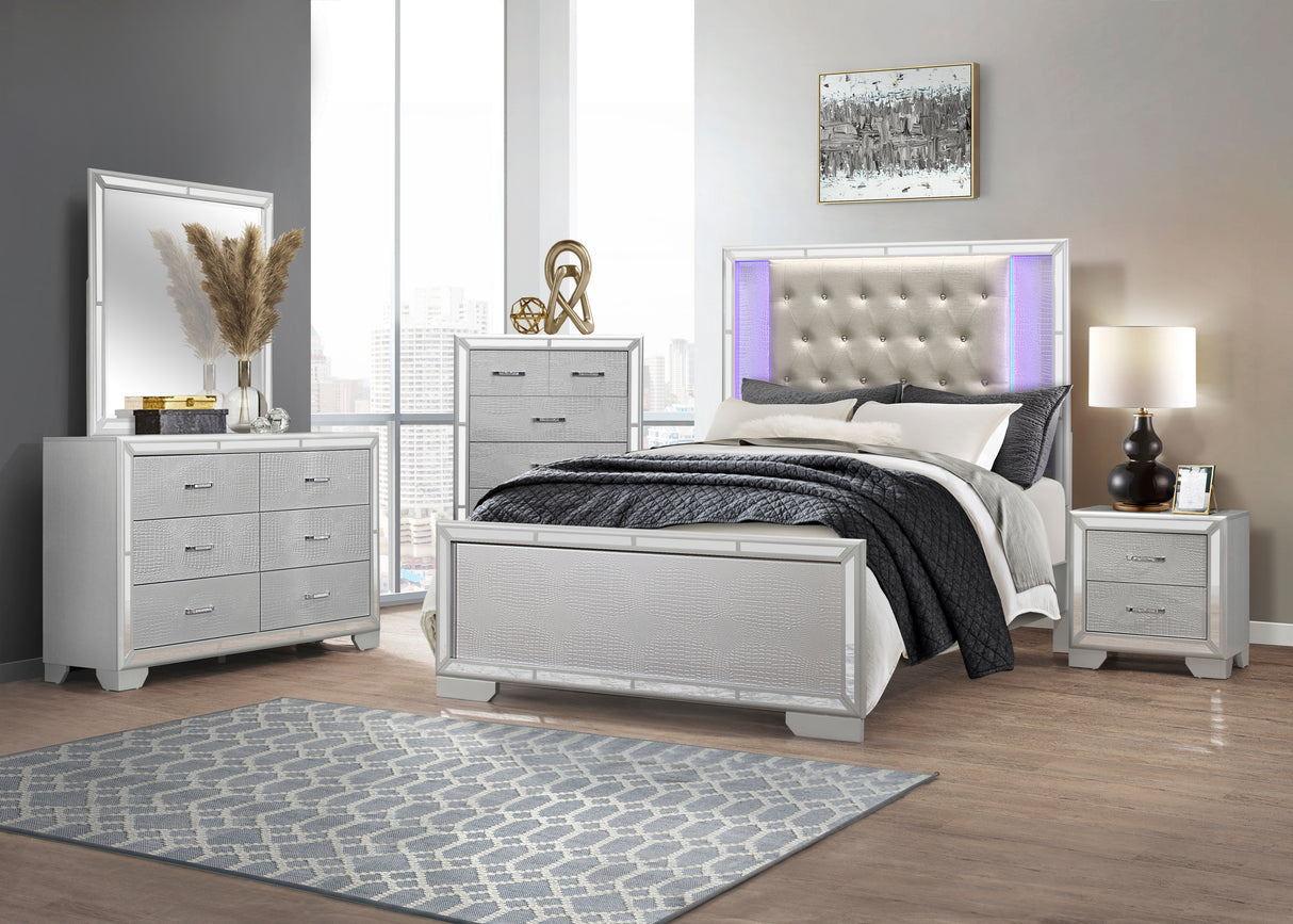 Aveline Silver Queen Bed