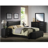 Ireland Black Synthetic Leather Iii Eastern King Bed