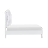 Aria White Queen Platform Bed With Footboard Storage