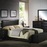 Ireland Black Synthetic Leather Iii Full Bed