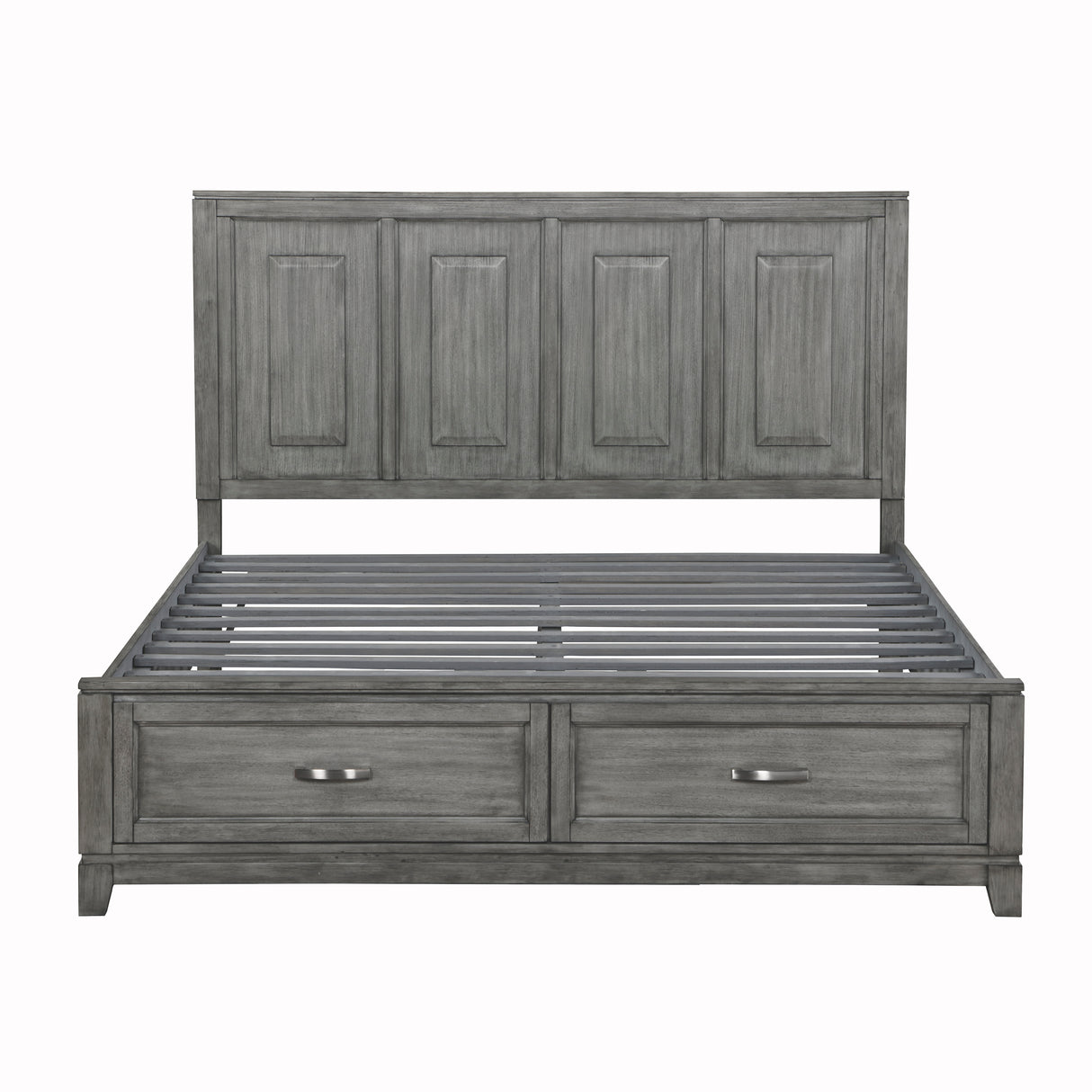 Garretson Gray California King Platform Bed With Footboard Storage