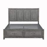 Garretson Gray California King Platform Bed With Footboard Storage