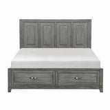 Garretson Gray California King Platform Bed With Footboard Storage