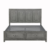 Garretson Gray Eastern King Platform Bed With Footboard Storage