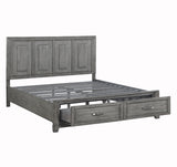 Garretson Gray California King Platform Bed With Footboard Storage