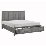 Garretson Gray California King Platform Bed With Footboard Storage